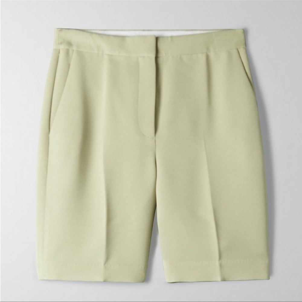 COPY - Aritzia Babaton Borna shorts in pistachio green
